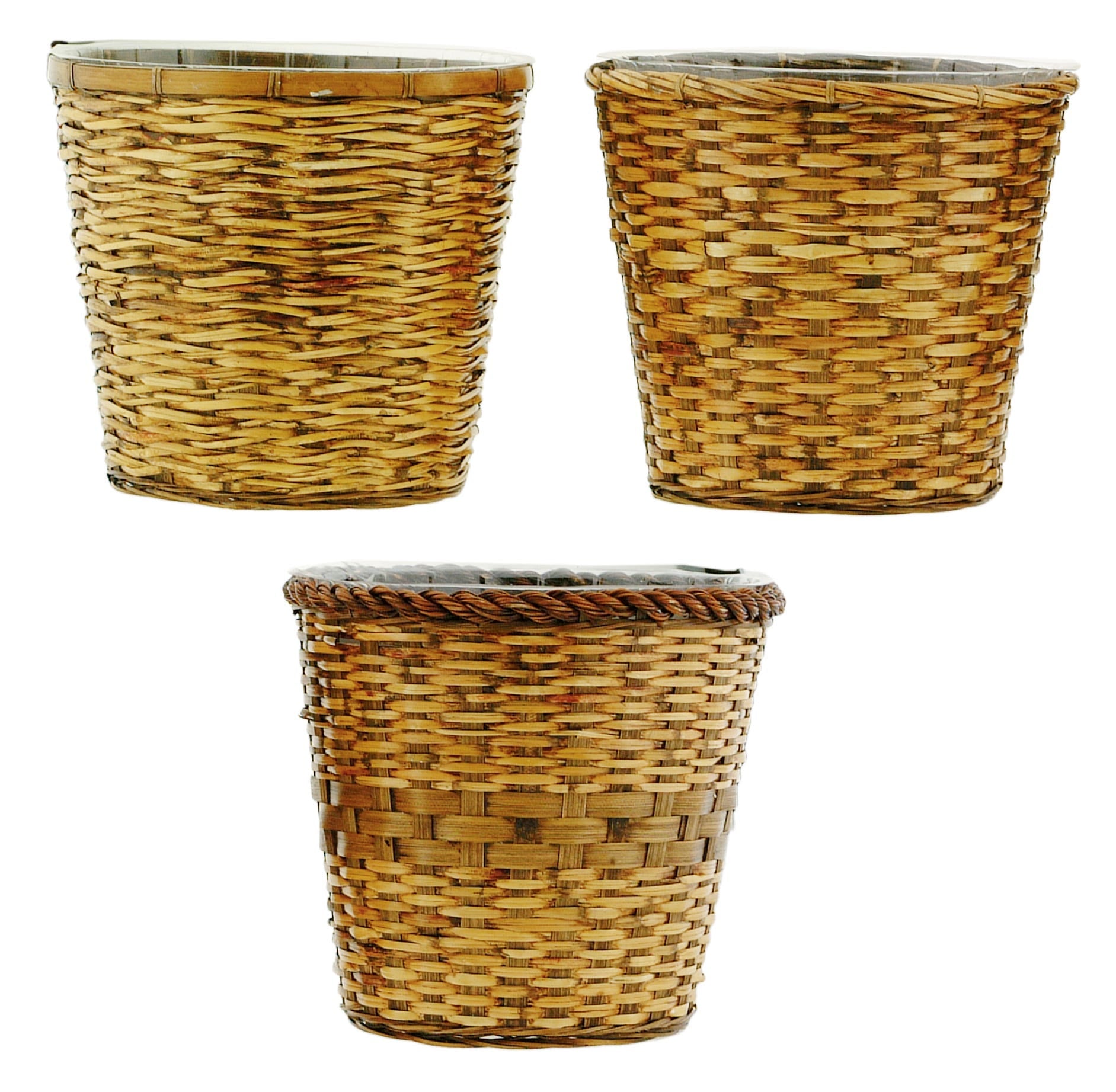 12 Assorted Round Bamboo Pot Cover