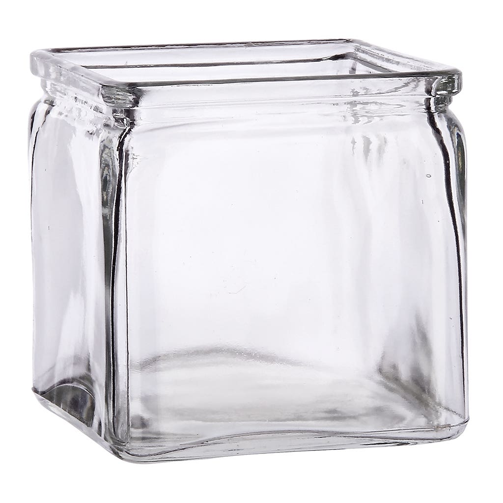 4 Square Clear Glass Cube