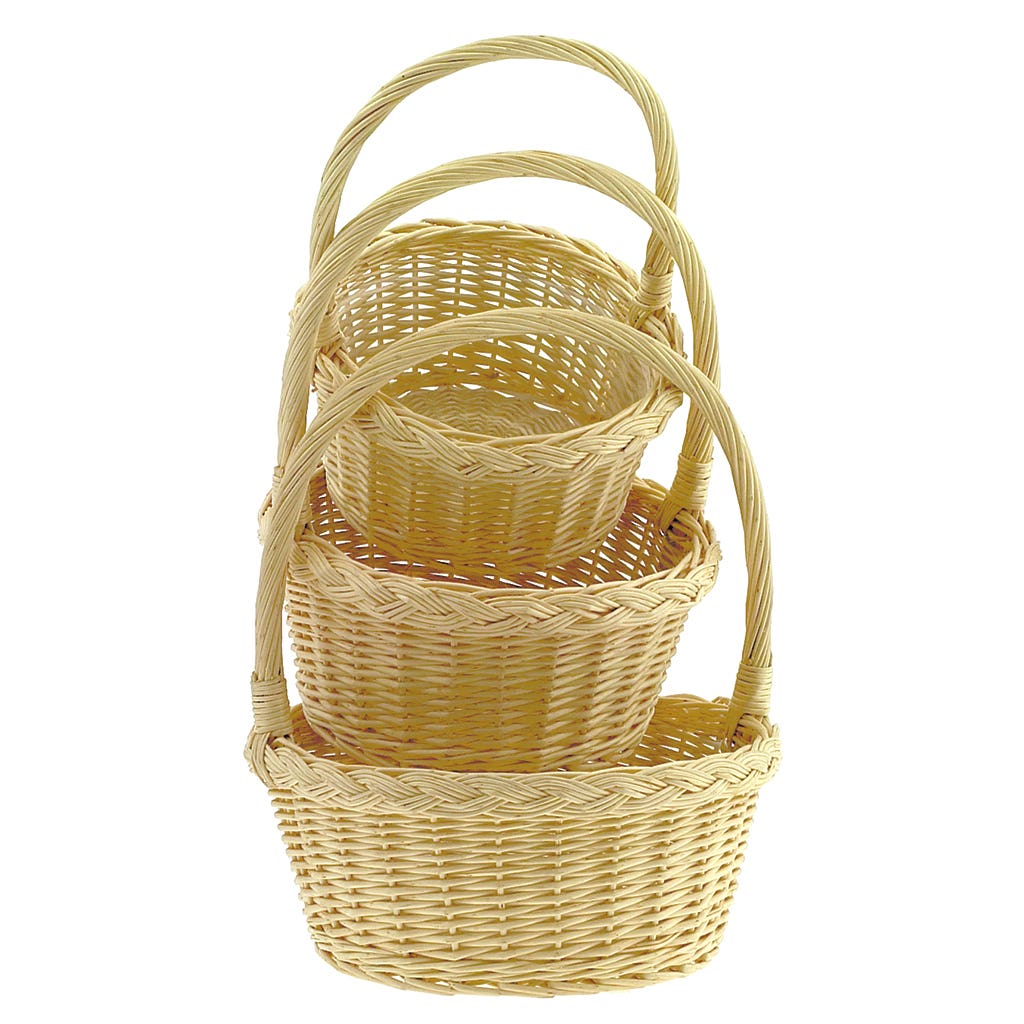 8.5-11.25 Bleached Baskets, Set of 3