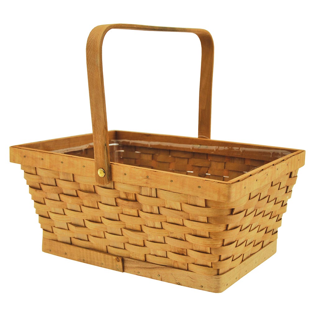 11 x 8 Rectangle Brown Woodchip Basket