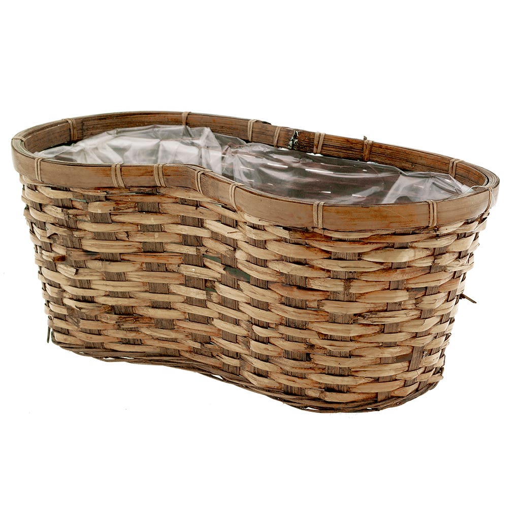 18 Brown Bamboo Peanut Pot Cover