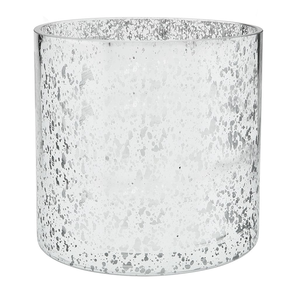 4 Silver Mercury Glass Cylinder