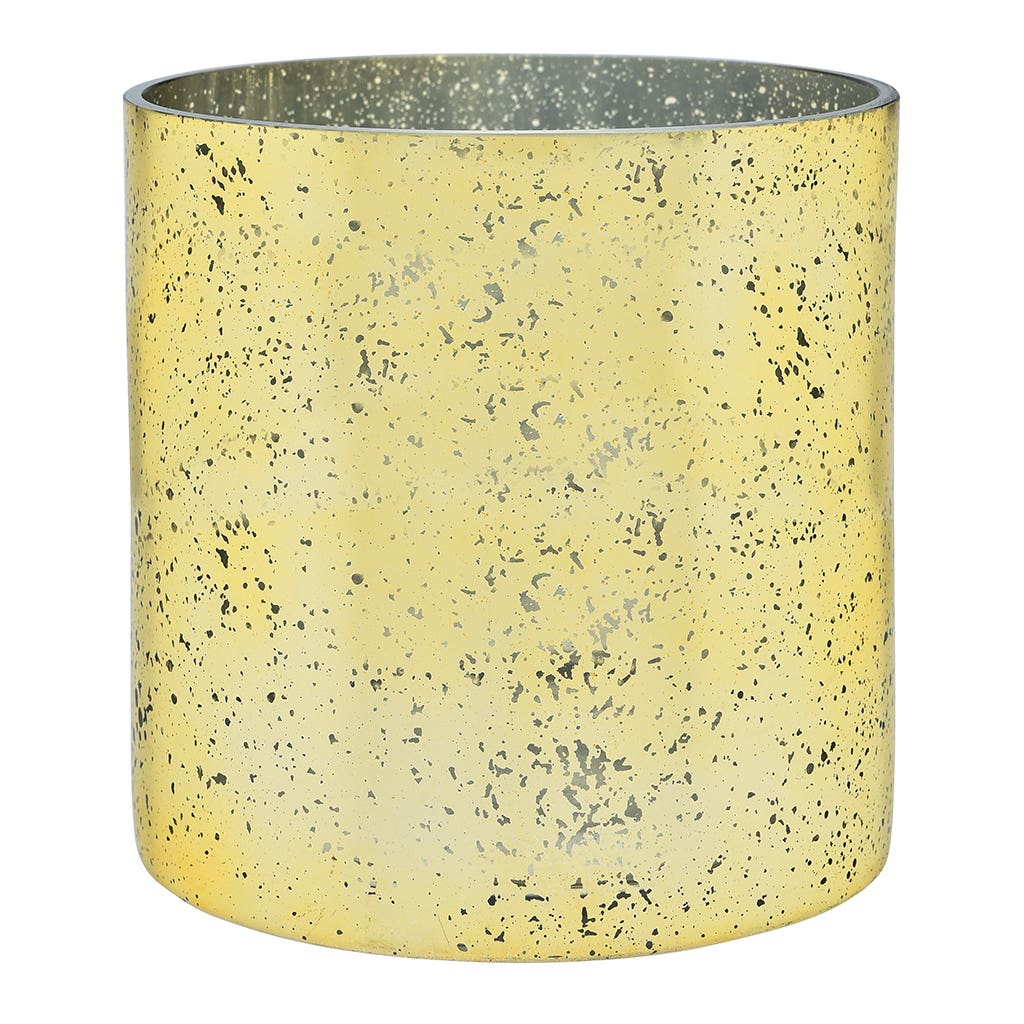 6 Gold Mercury Glass Cylinder