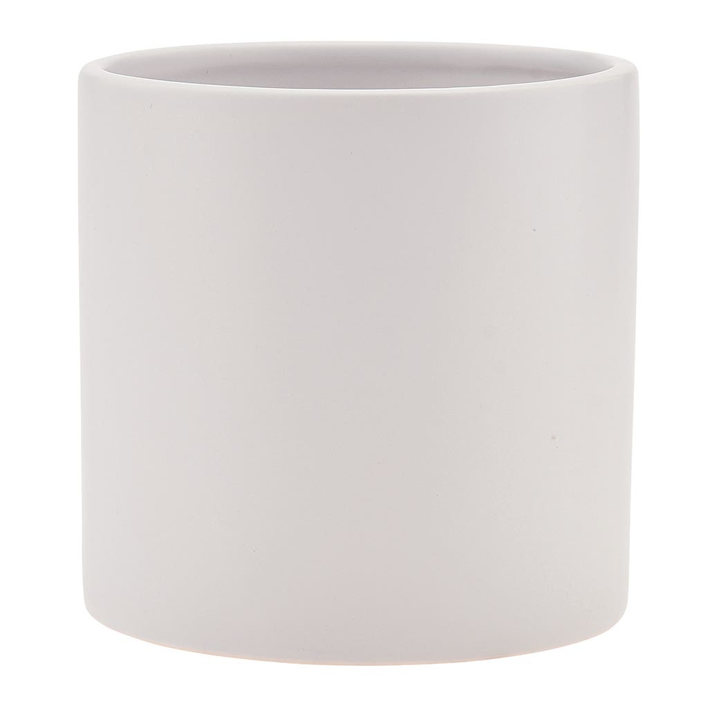 5 Matte White Ceramic Cylinder