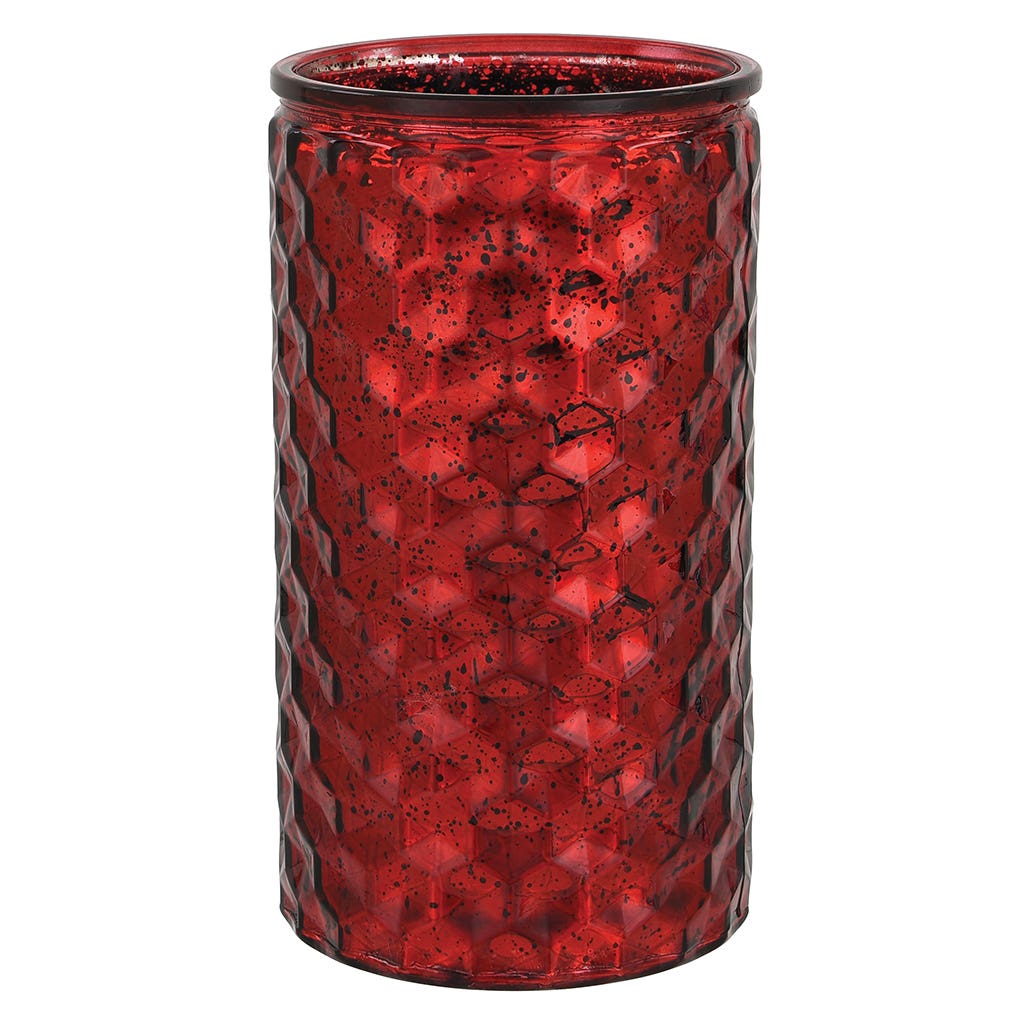8.5 Red Mercury Glass Cylinder