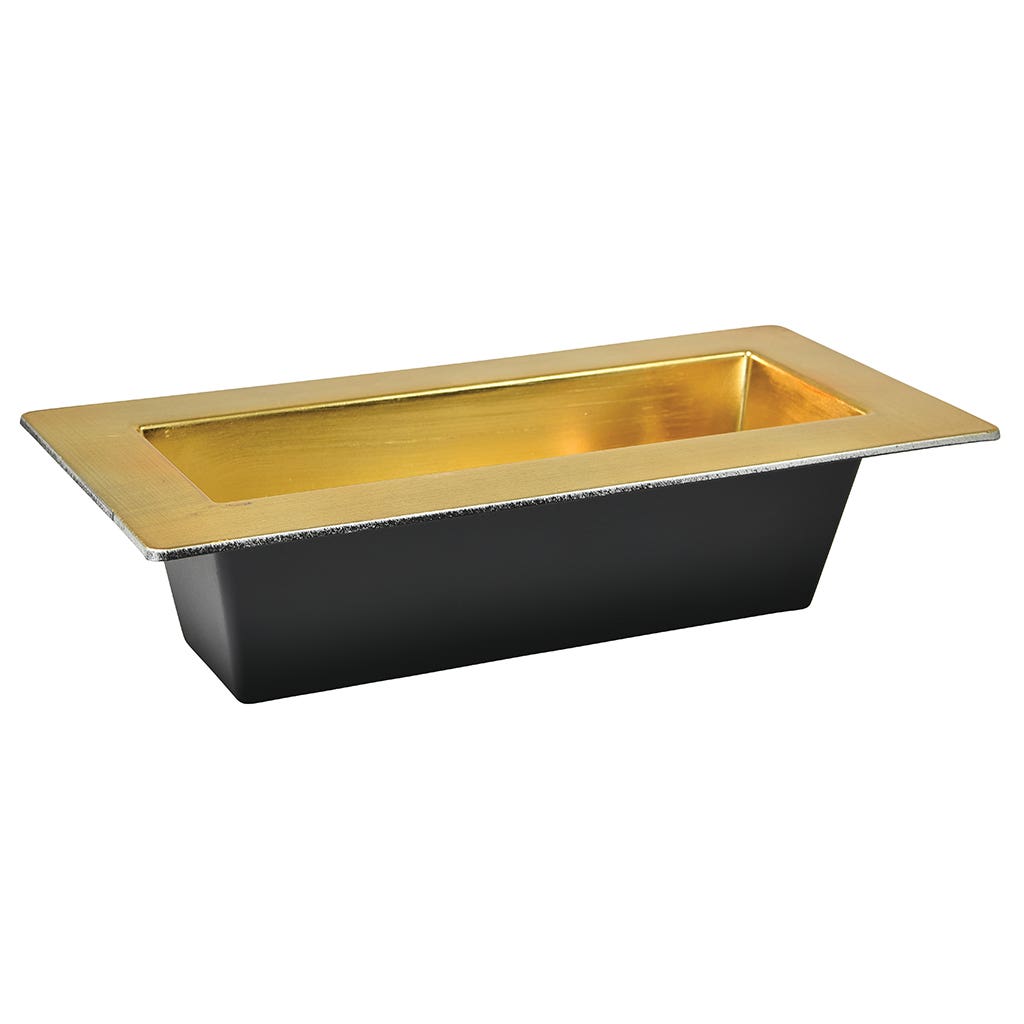 11 Rectangle Gold and Black Planter