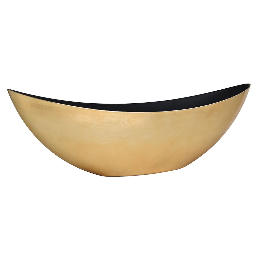 22 Oval Brush Gold Plastic Planter