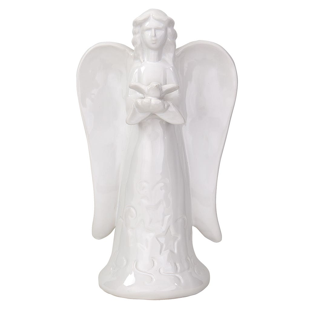 10 White Ceramic Angel