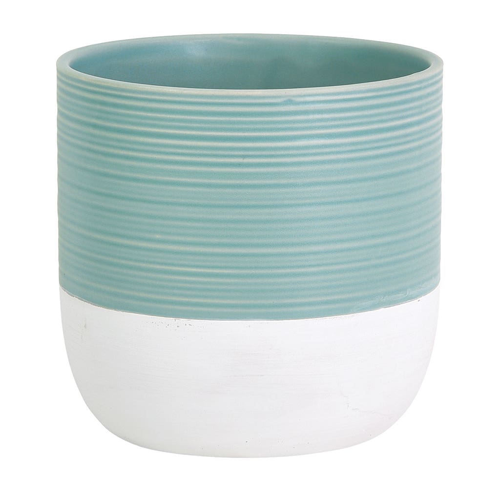 6.5 Round Ceramic Duck Egg Pot