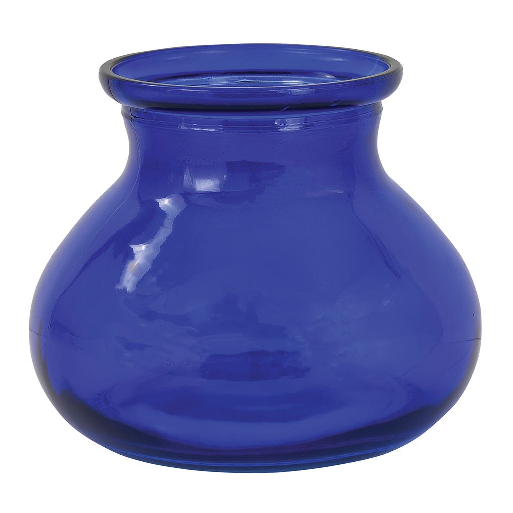 5 Round Cobalt Blue Glass Posy Vase