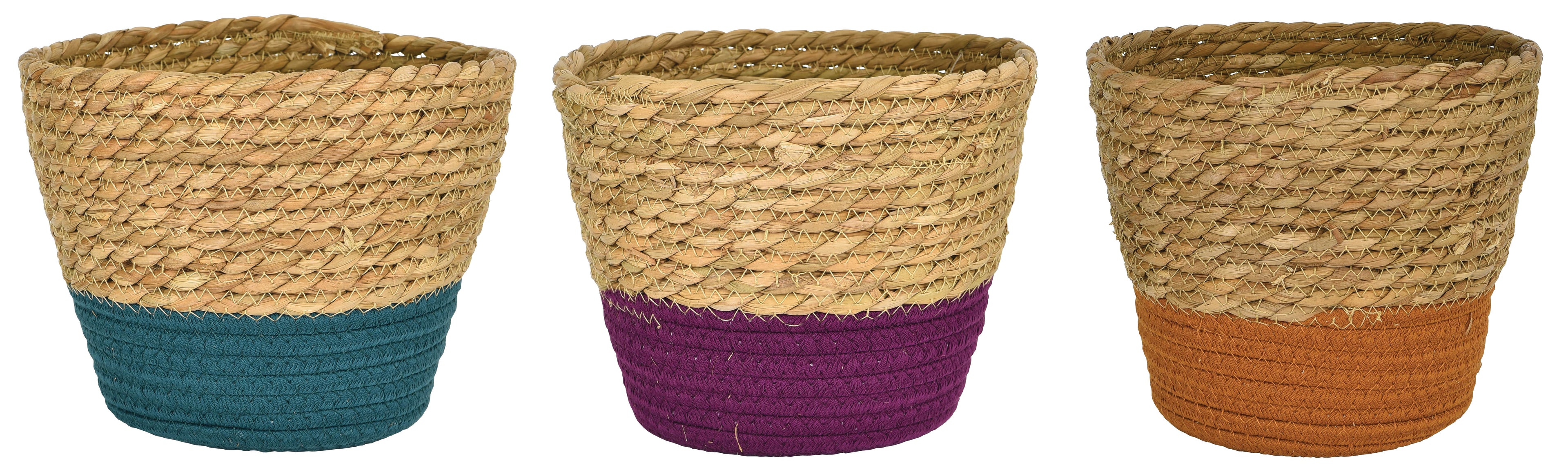 7.5 Seagrass Basket, Assorted