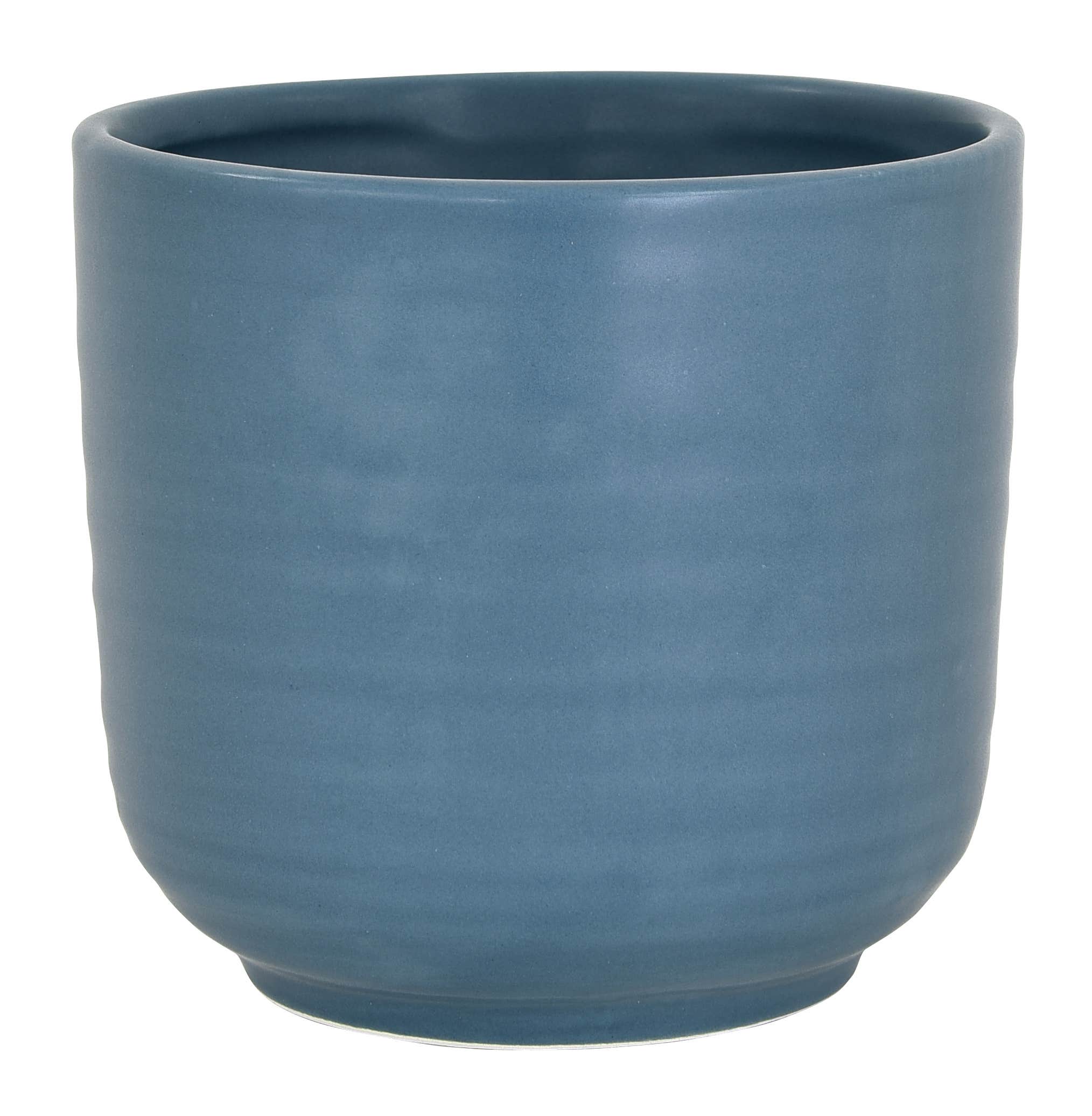 4.5 French Blue Round Ceramic Pot