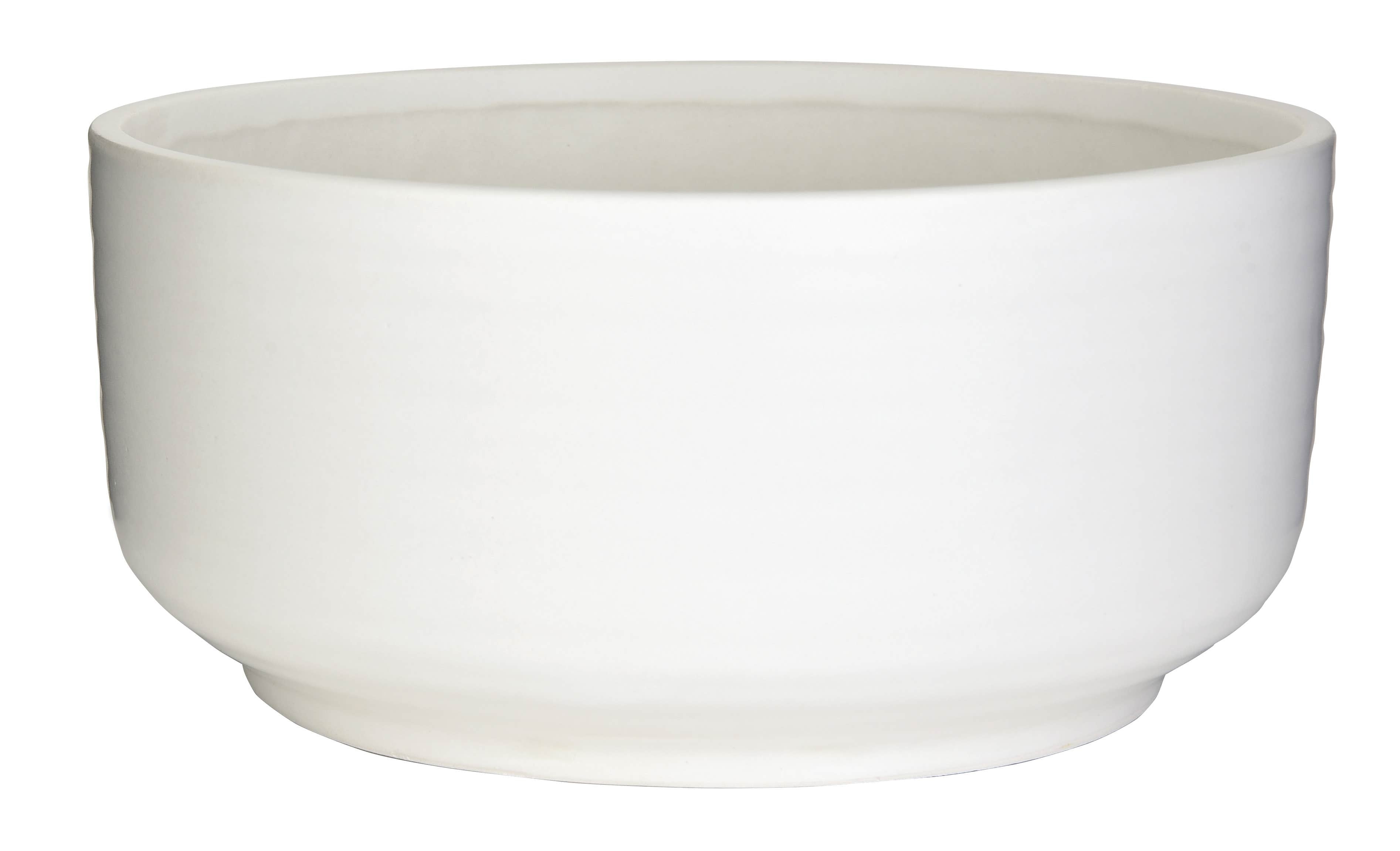 8 White Round Ceramic Bowl