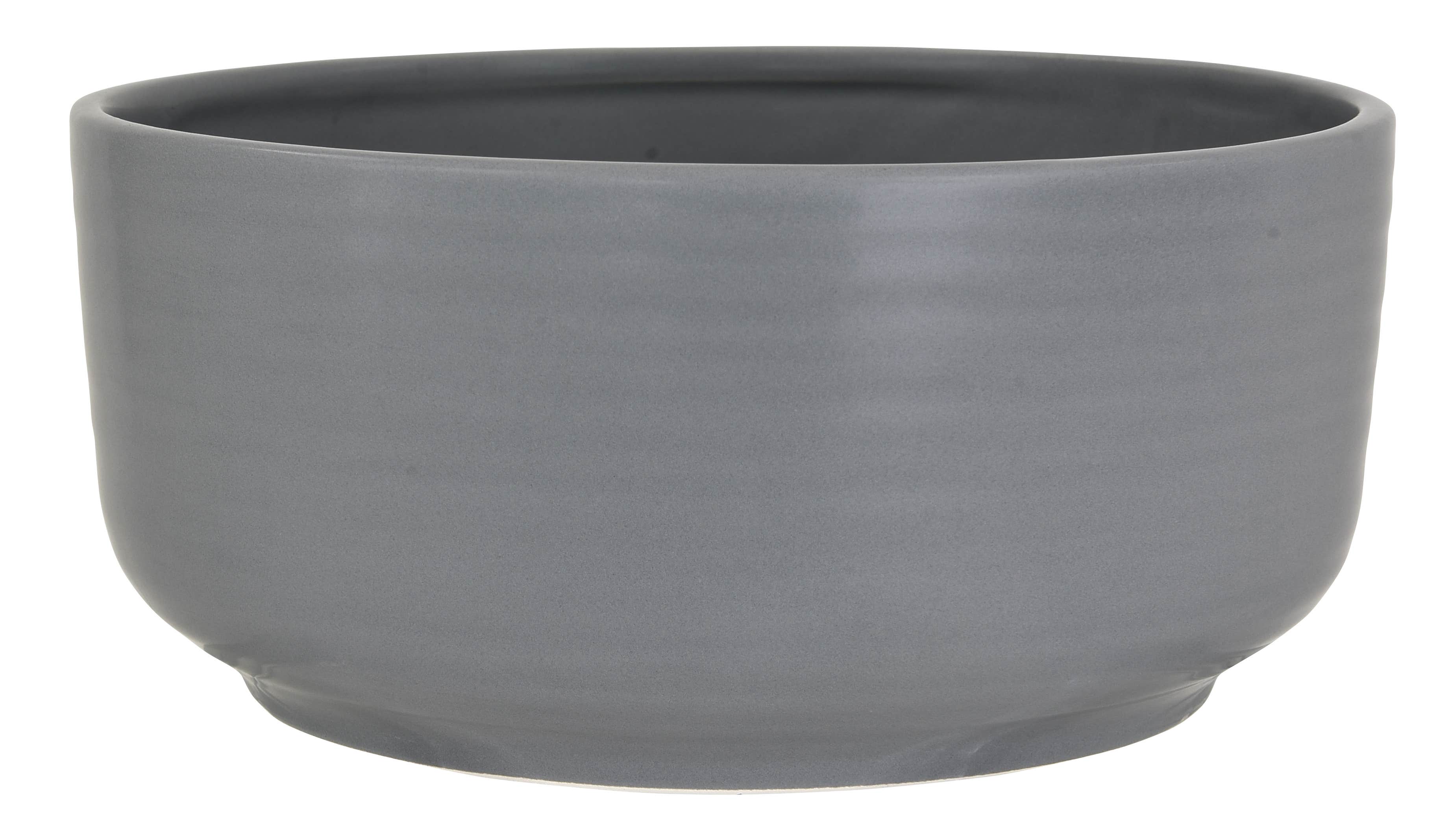 8 Gray Round Ceramic Bowl