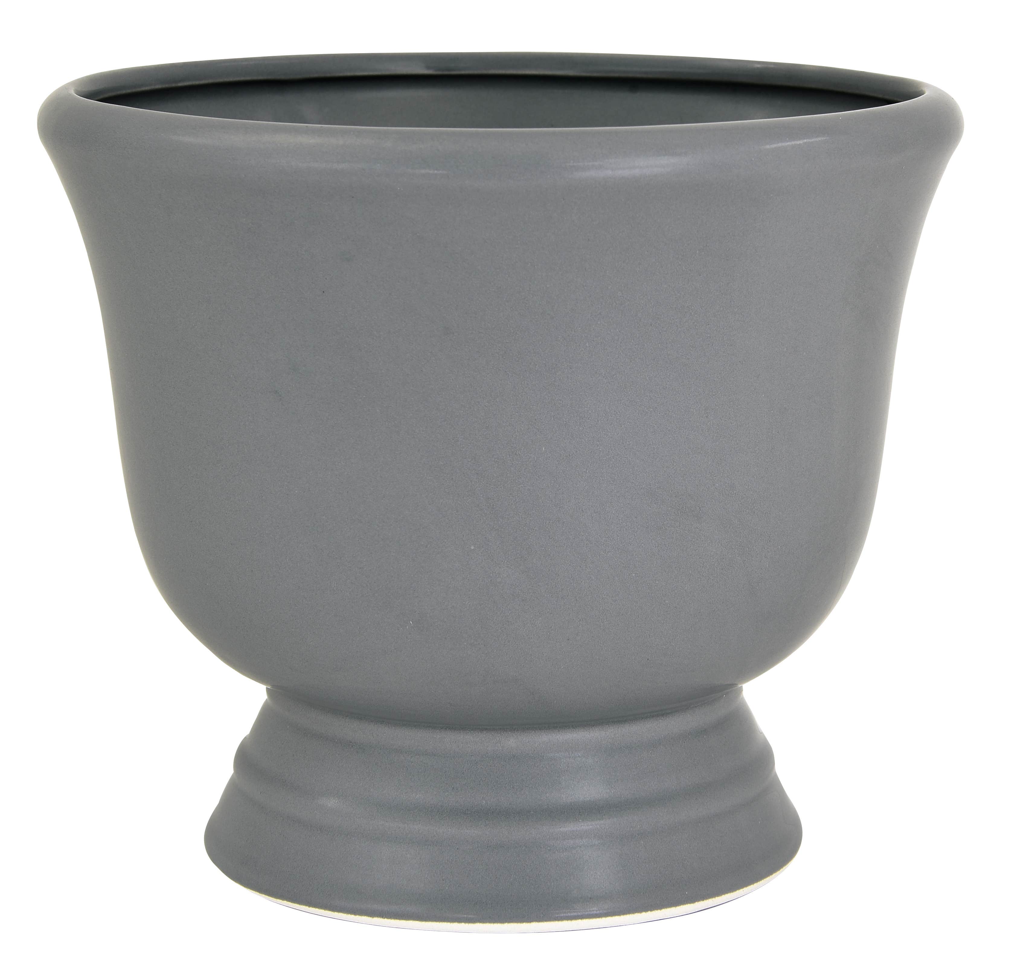 7 Gray Pedestal Urn
