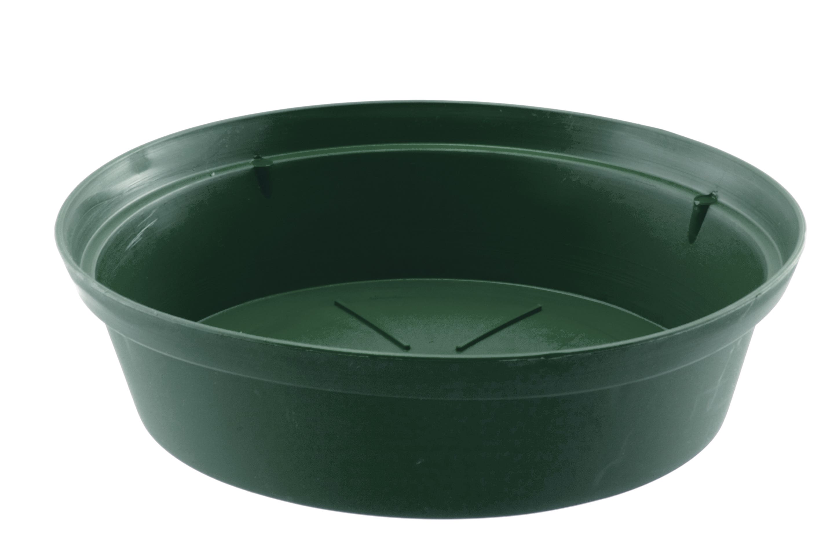 13.25 Round Plastic Green Saucer
