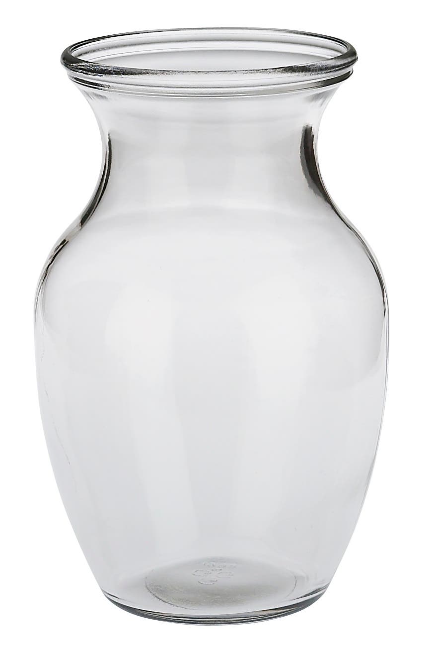 8 Clear Glass Vases, 6-Case