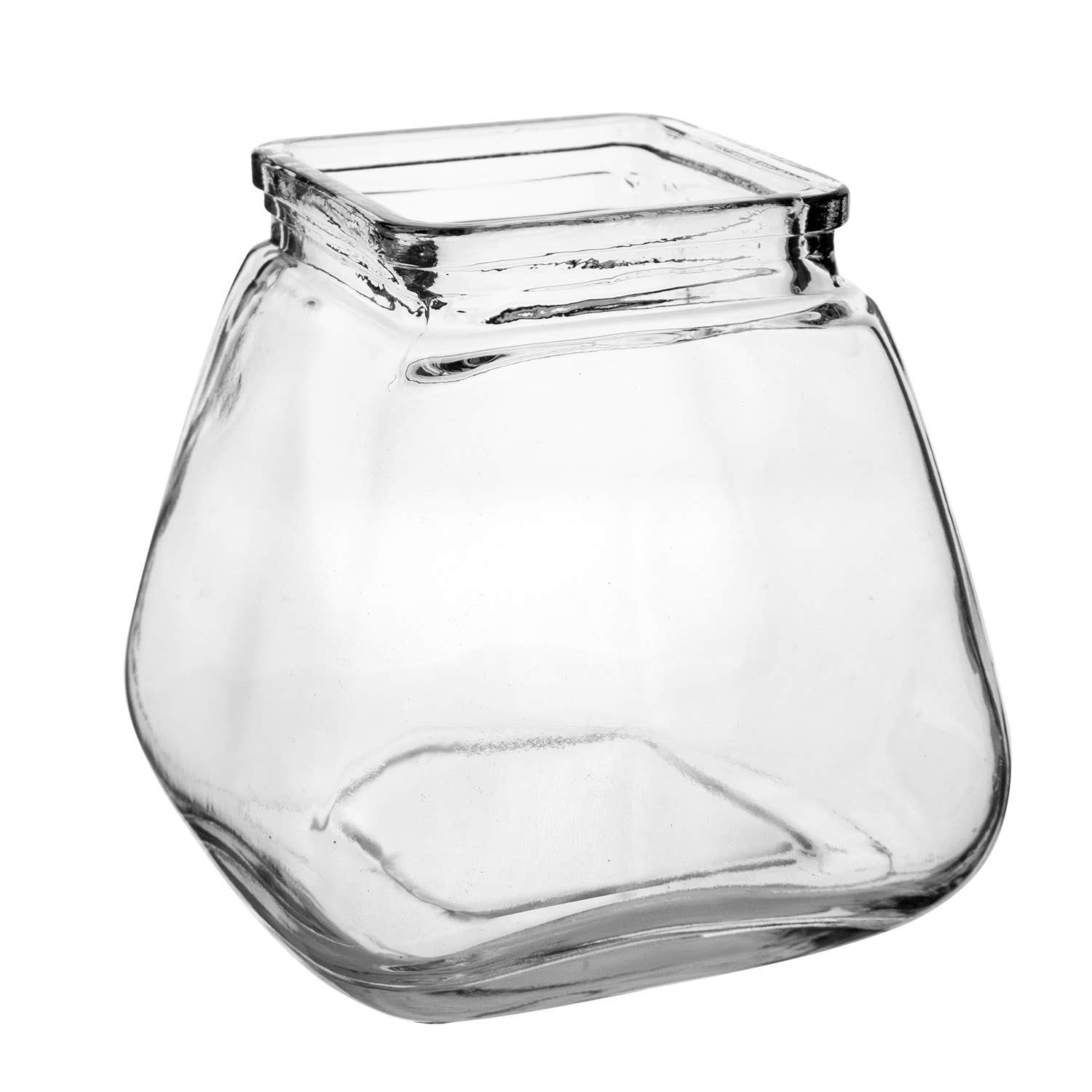 5.5 Posie Square Glass Vases, 12-Case