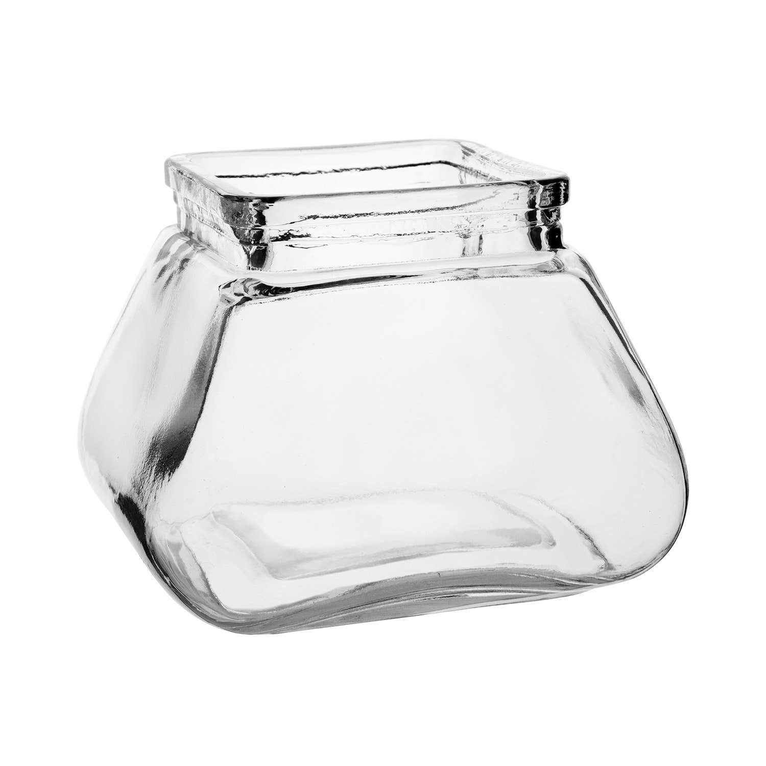 4 Posie Square Glass Vases, 12-Case