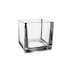 6 Clear Glass Cubes, 6-Case
