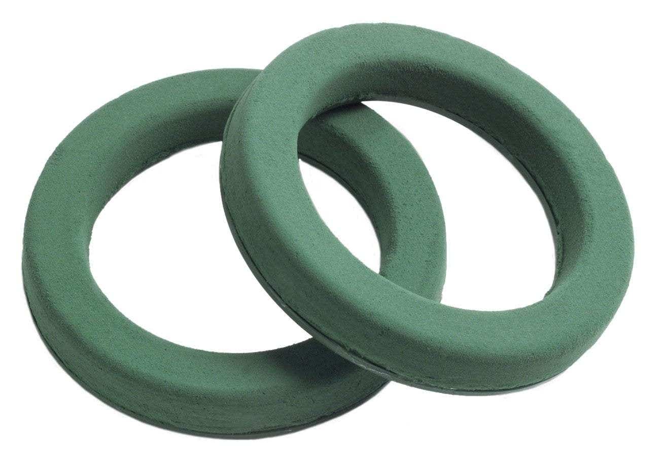 8.5 Green Foam Ring Holders, 2-Pack