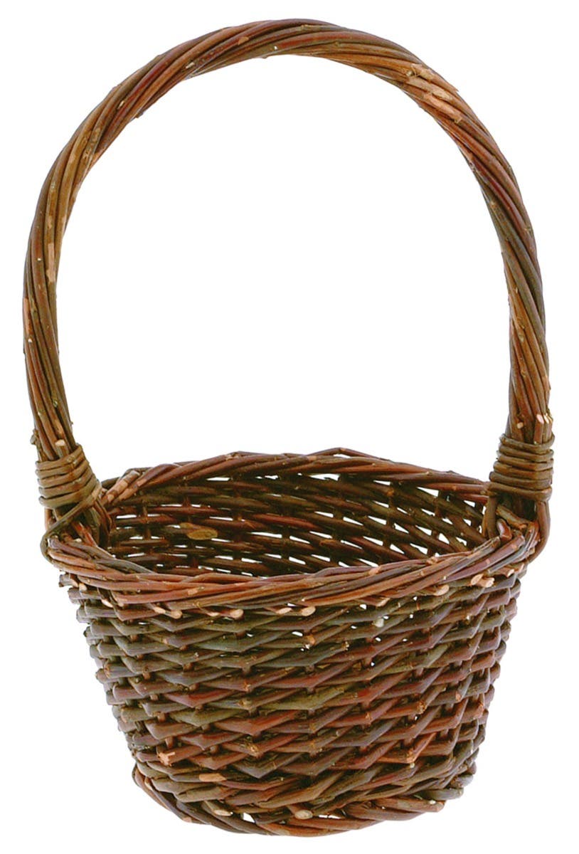 6" Round Unpeeled Willow Basket