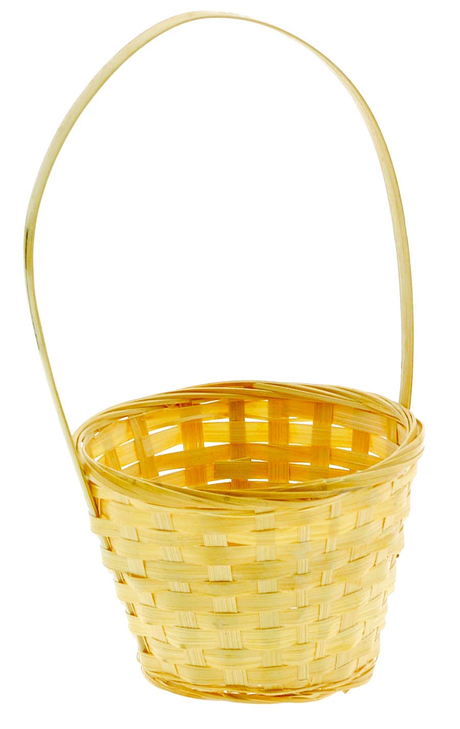 5 Round Natural Peeled Bamboo Basket
