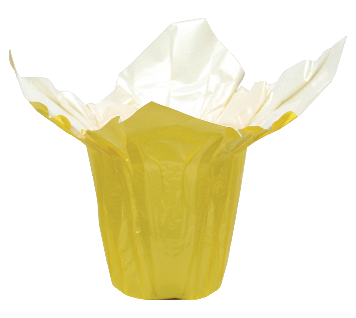 4.5 Yellow Pearl Pot Covers, 50-Pack