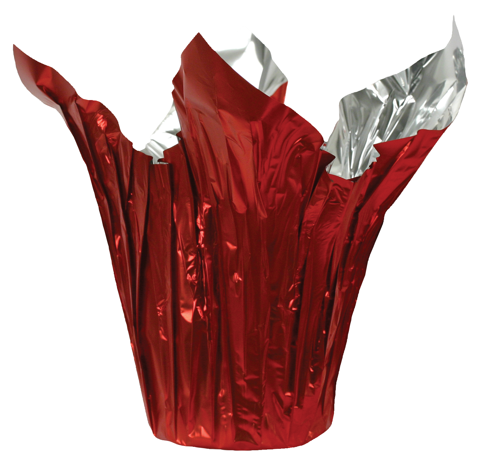 6 Metallic Red Pot Covers, 50-Pack