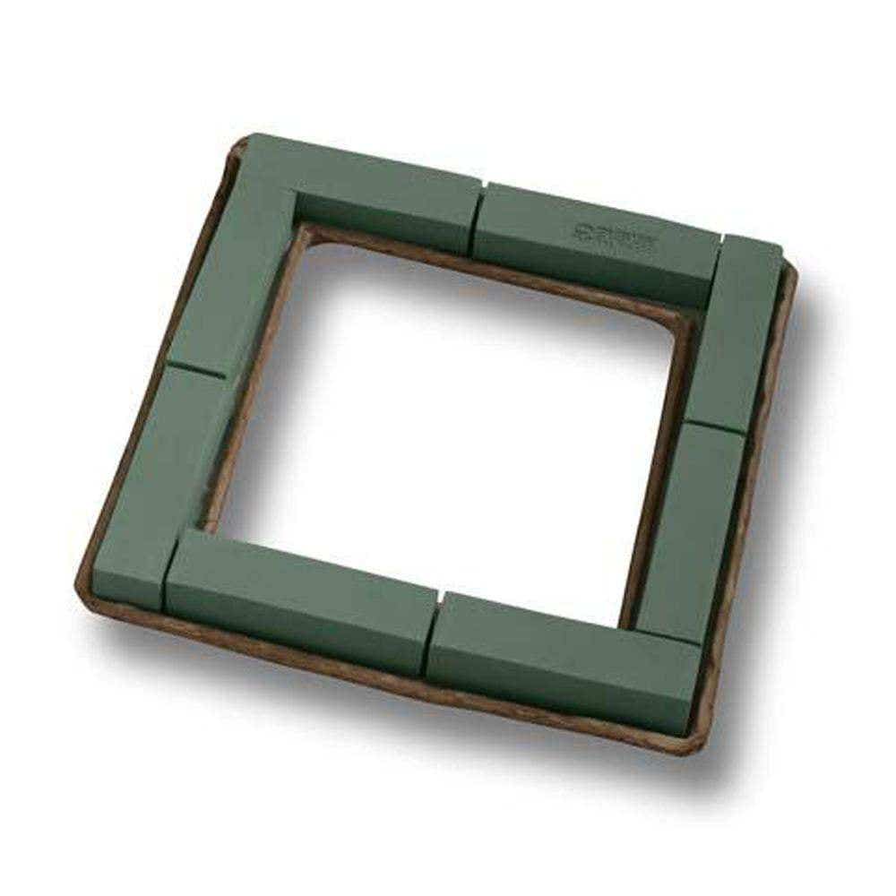 Green Mache Square Foam Wreath 18