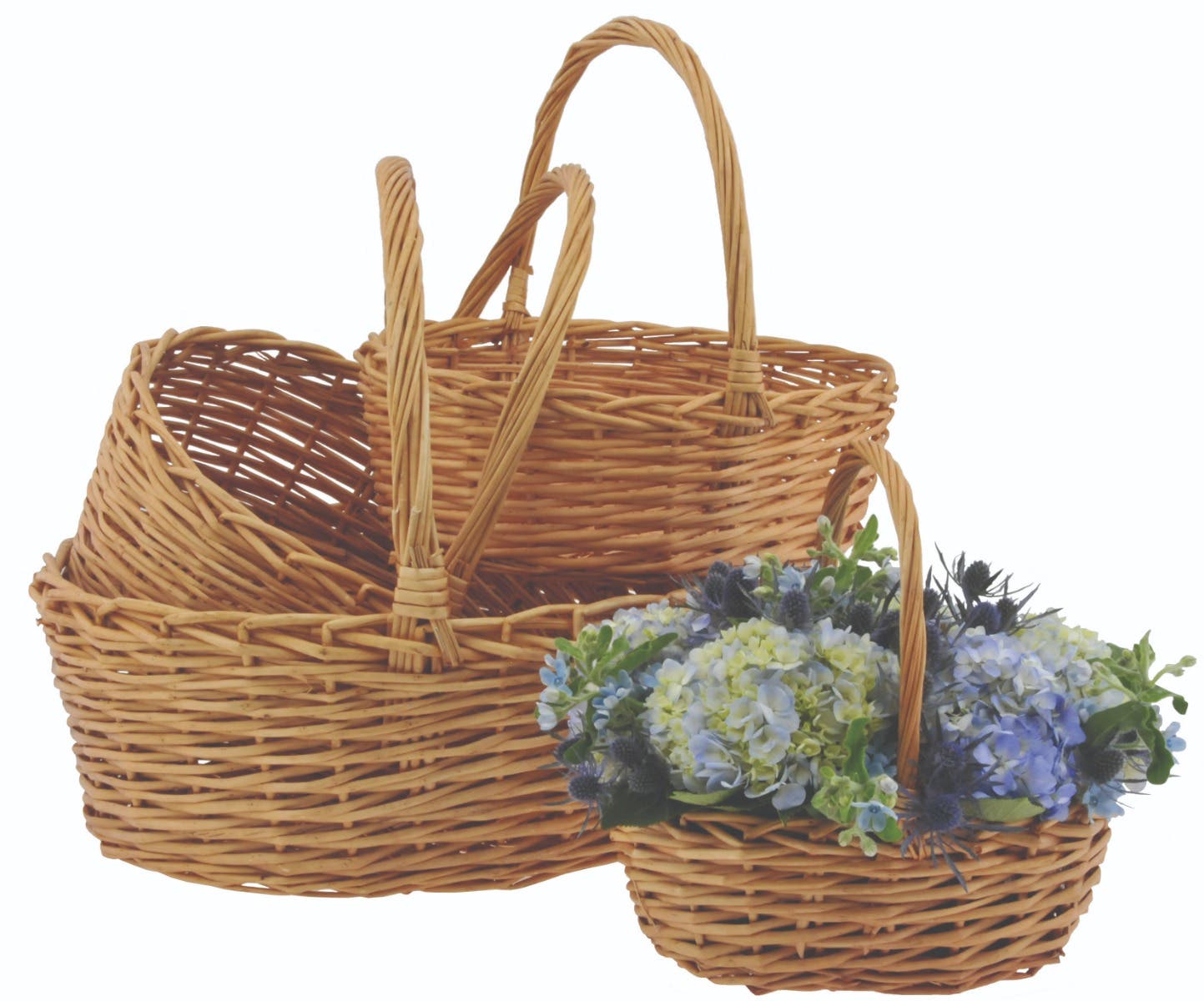 11-22 Assorted Willow Baskets, Set of 4