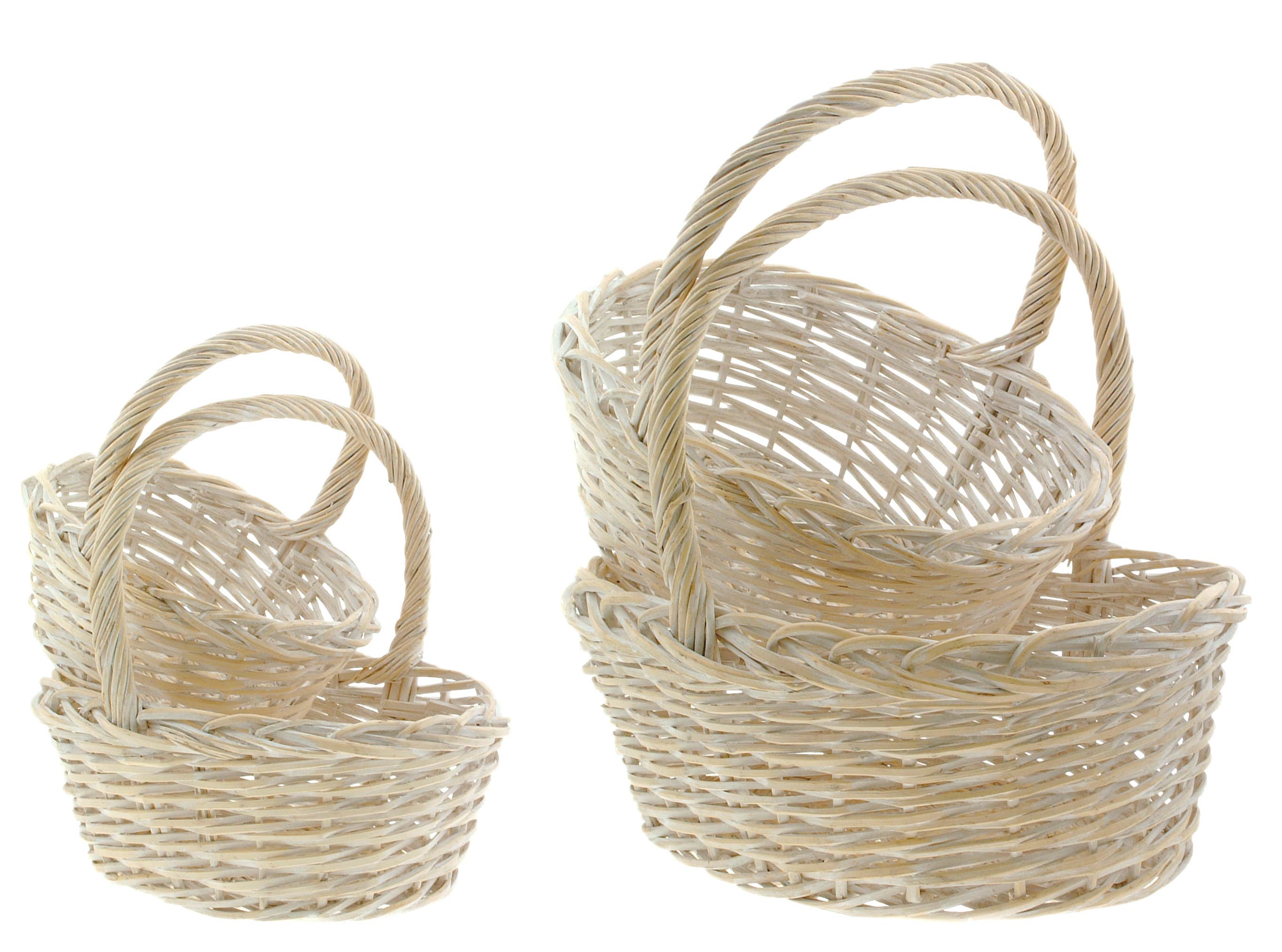 11.2 Oval Willow Baskets, Set of 4