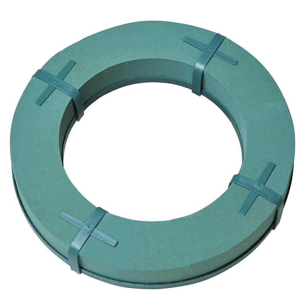 15 Green Round Foam Wreath Base