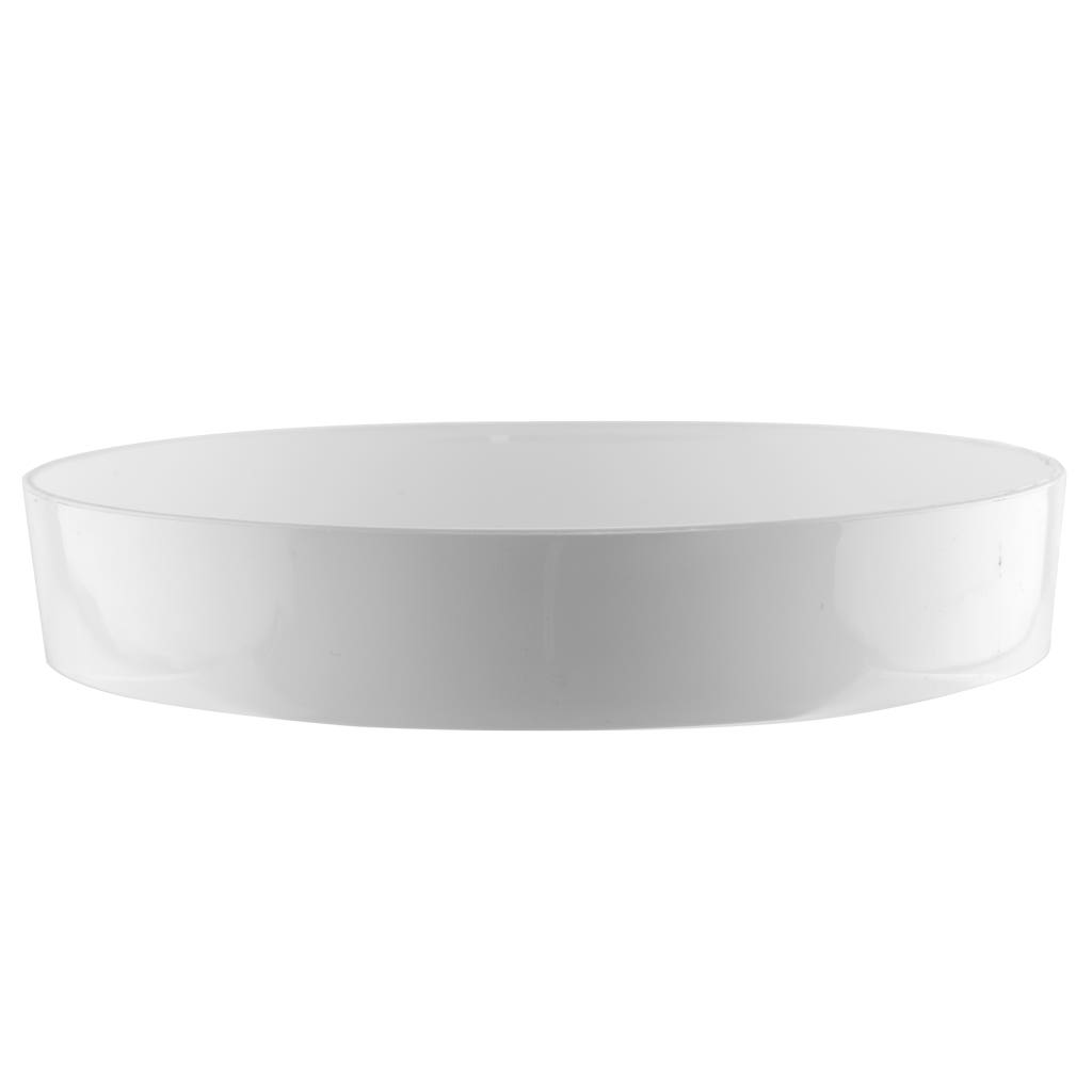 8.5” White Plastic Designer Trays, 21