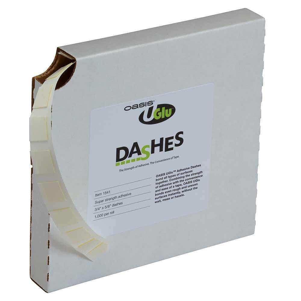 0.5x0.625 UGlu Adhesive Dashes, 1000
