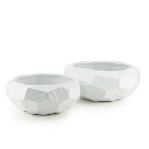 7.75 x 3.25 Glossy White Ceramic Bowls