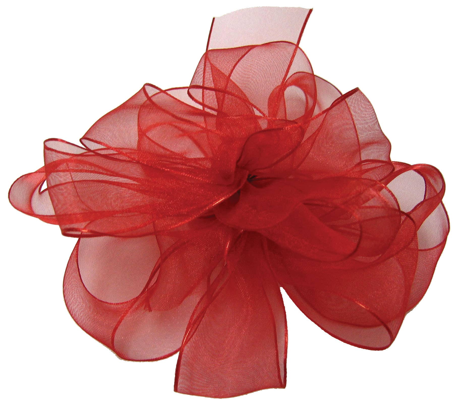 #3 Red Sheer Wired Ribbon, 25-Yards