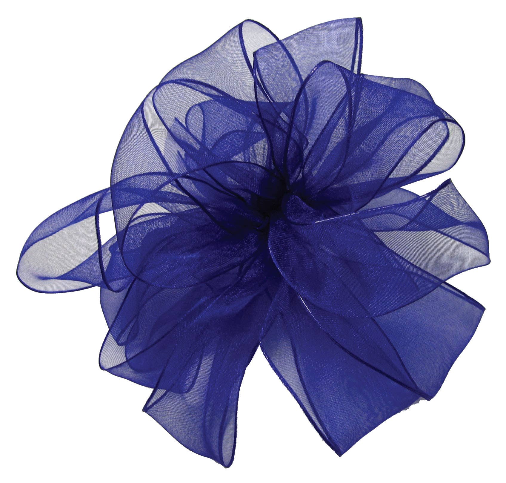 #3 Royal Blue Sheer Wired Ribbon, 25-Yds
