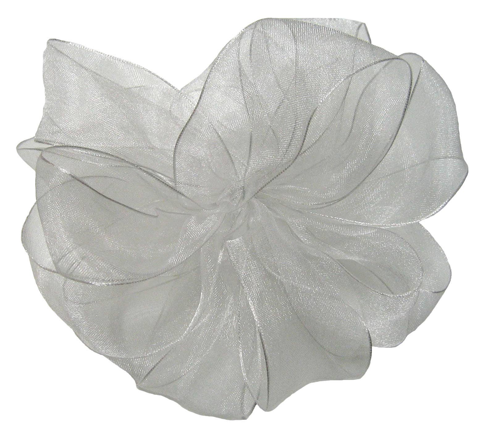#9 White Sheer Wired Ribbon, 25-Yards