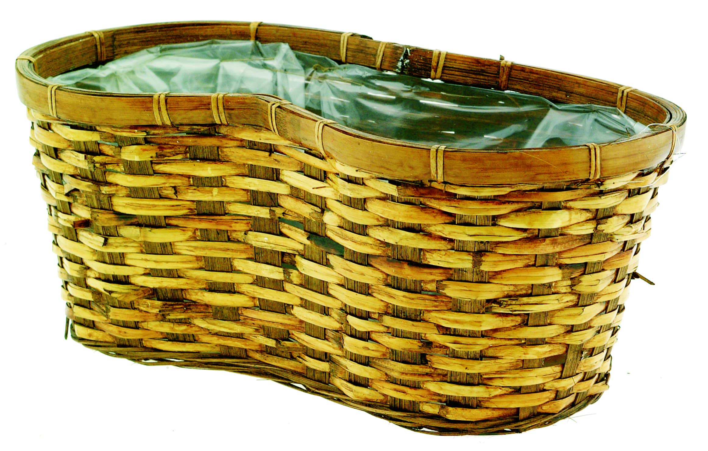 14 Peanut Shape Brown Bamboo Basket