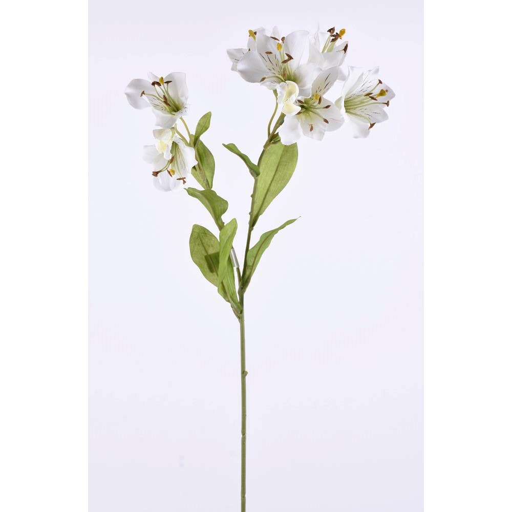 26 White Alstromeria Spray