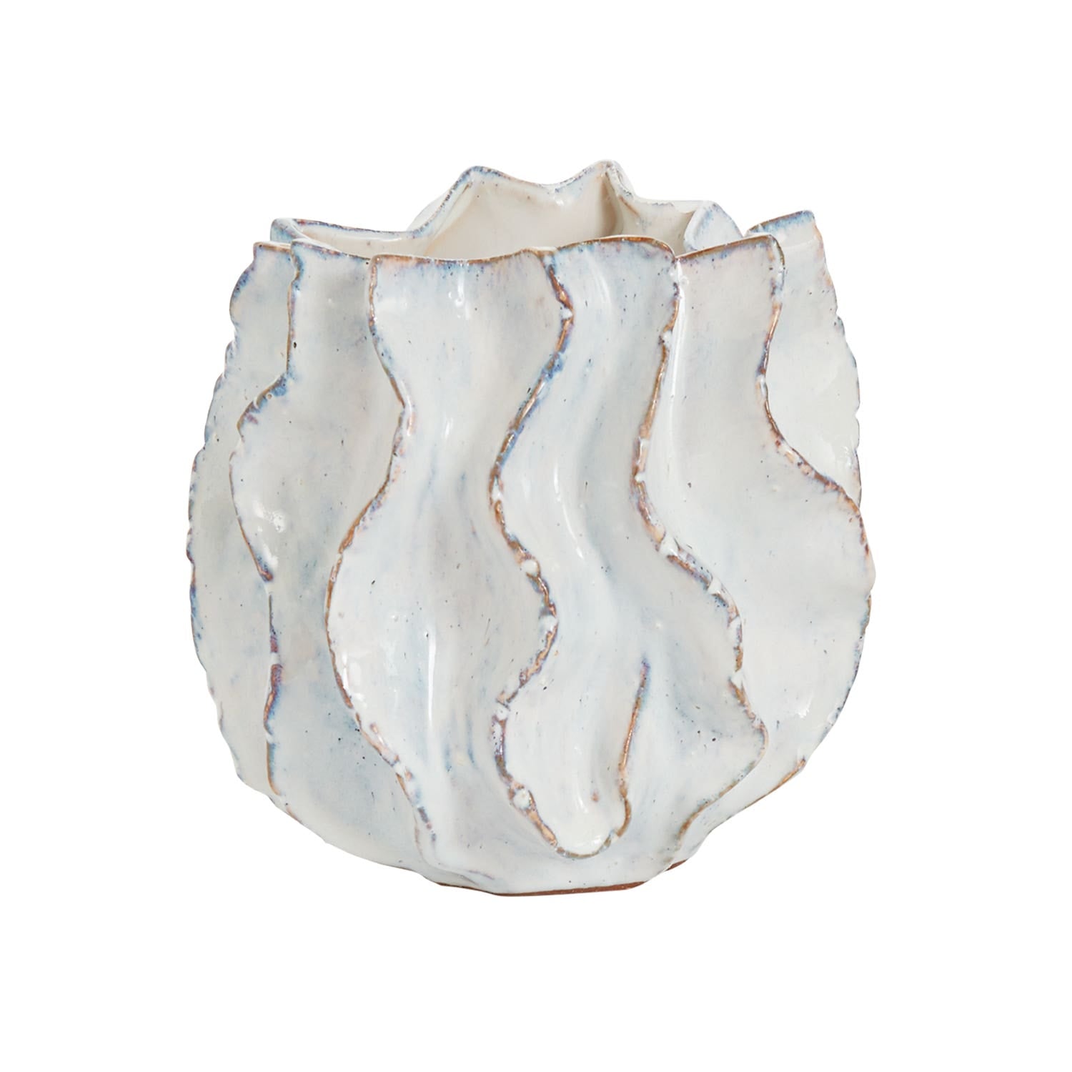 8.25x6.5 White Sono Ceramic Pot, 6-Case