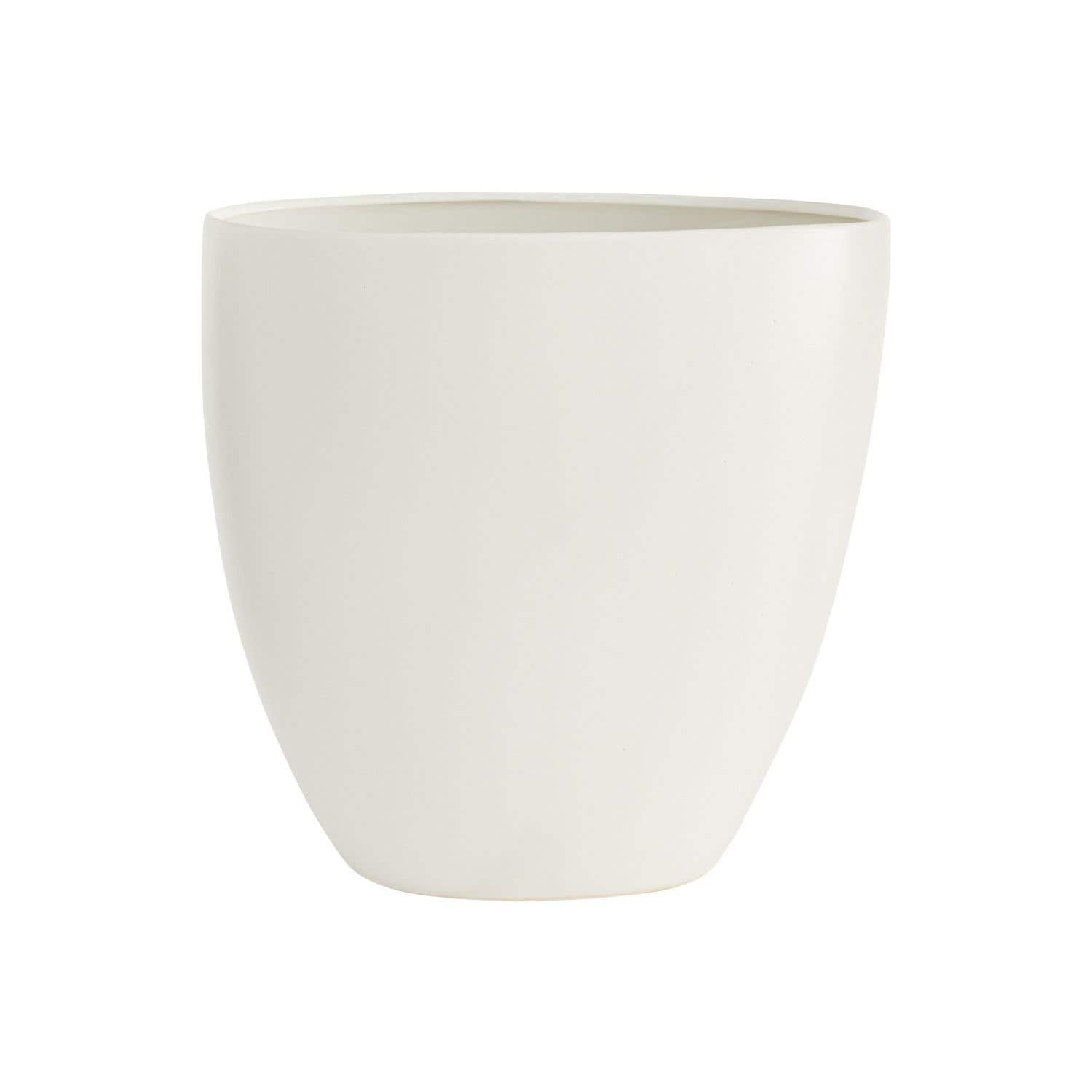 5.5x11.75 White Sasso Ceramic Vases, 3