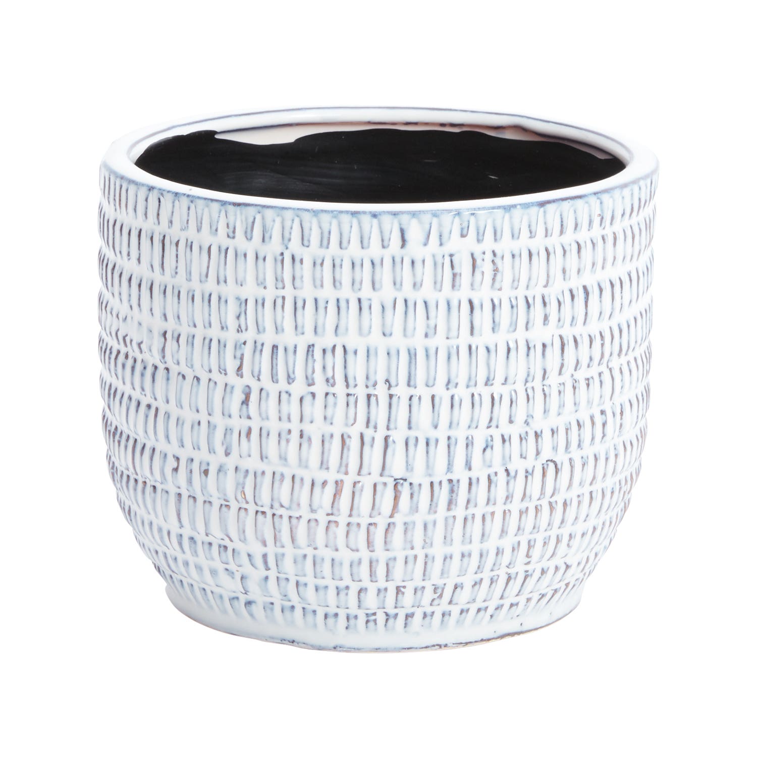 7x6.75 White Jupiter Ceramic Pot, 8