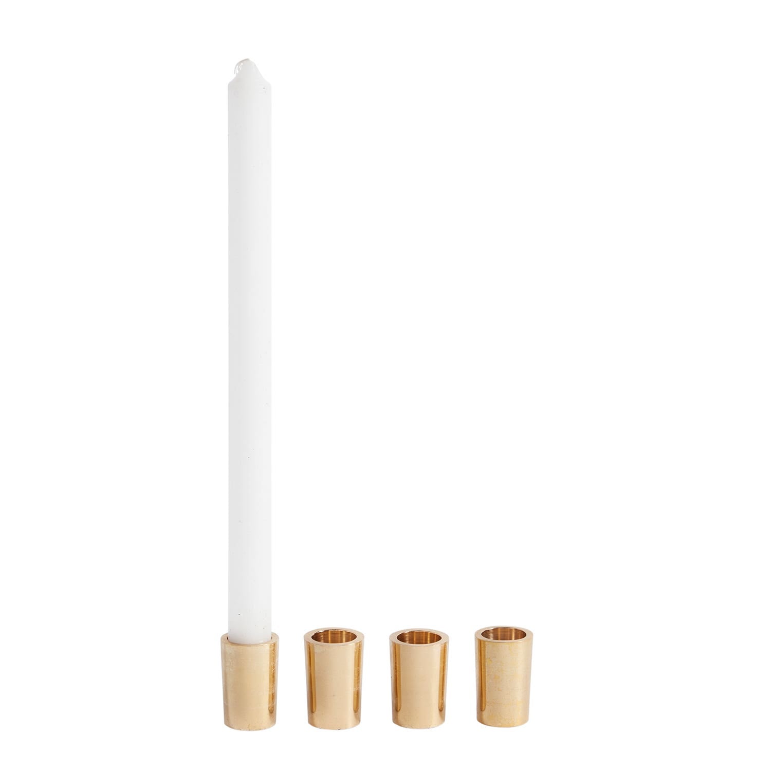 1x1.75 Gold Tune Metal Candlesticks, 20