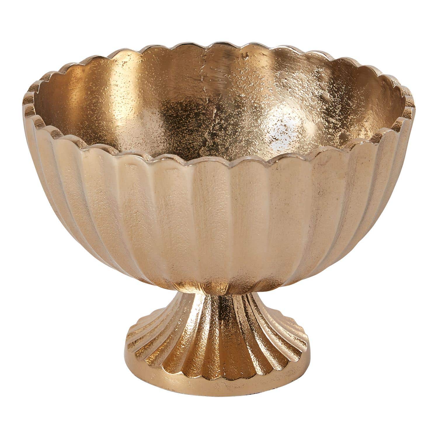 8.5 x 6.25 Gold Scallop Compote, 8-Case