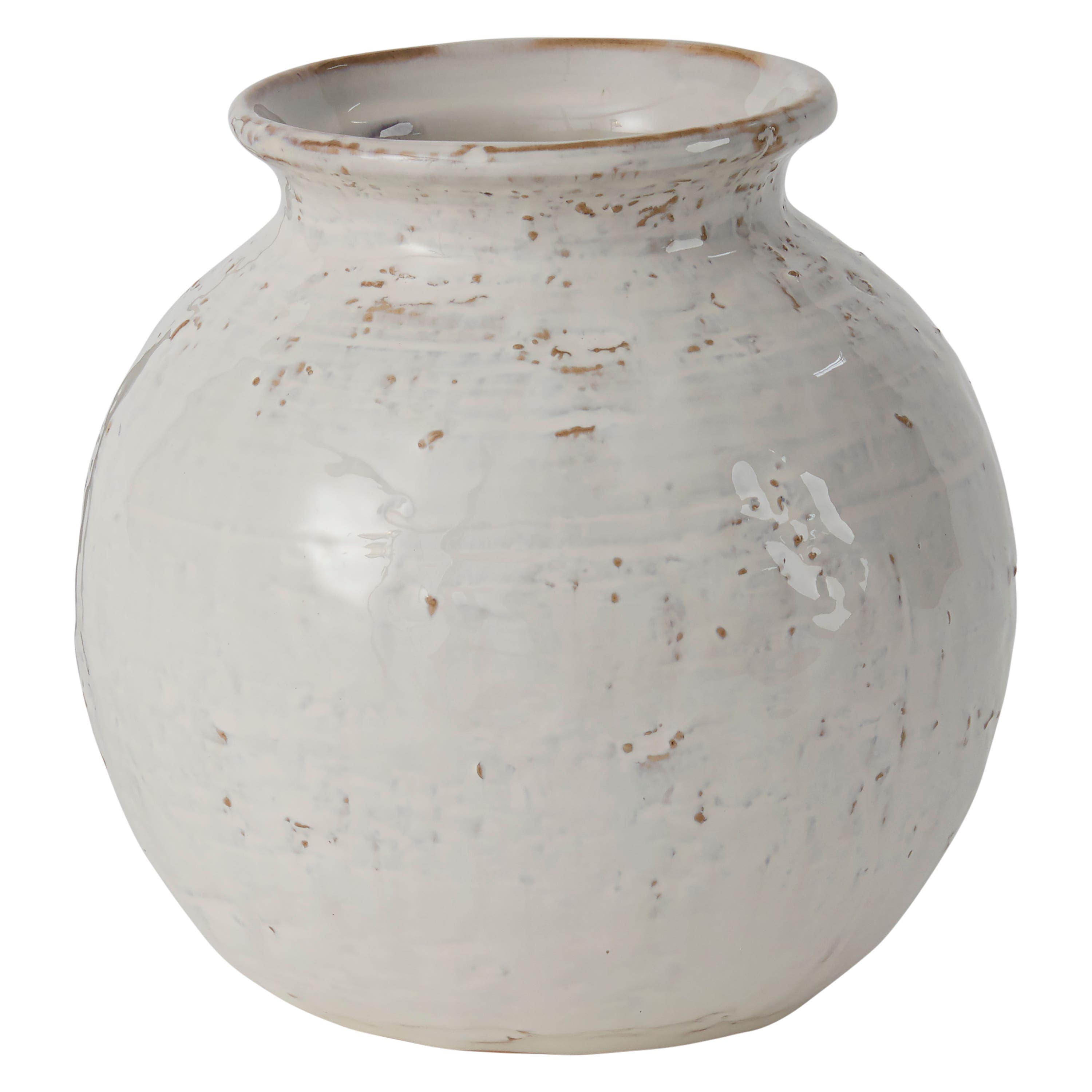 6.5x6.5 White Page Ceramic Vase, 8-Case