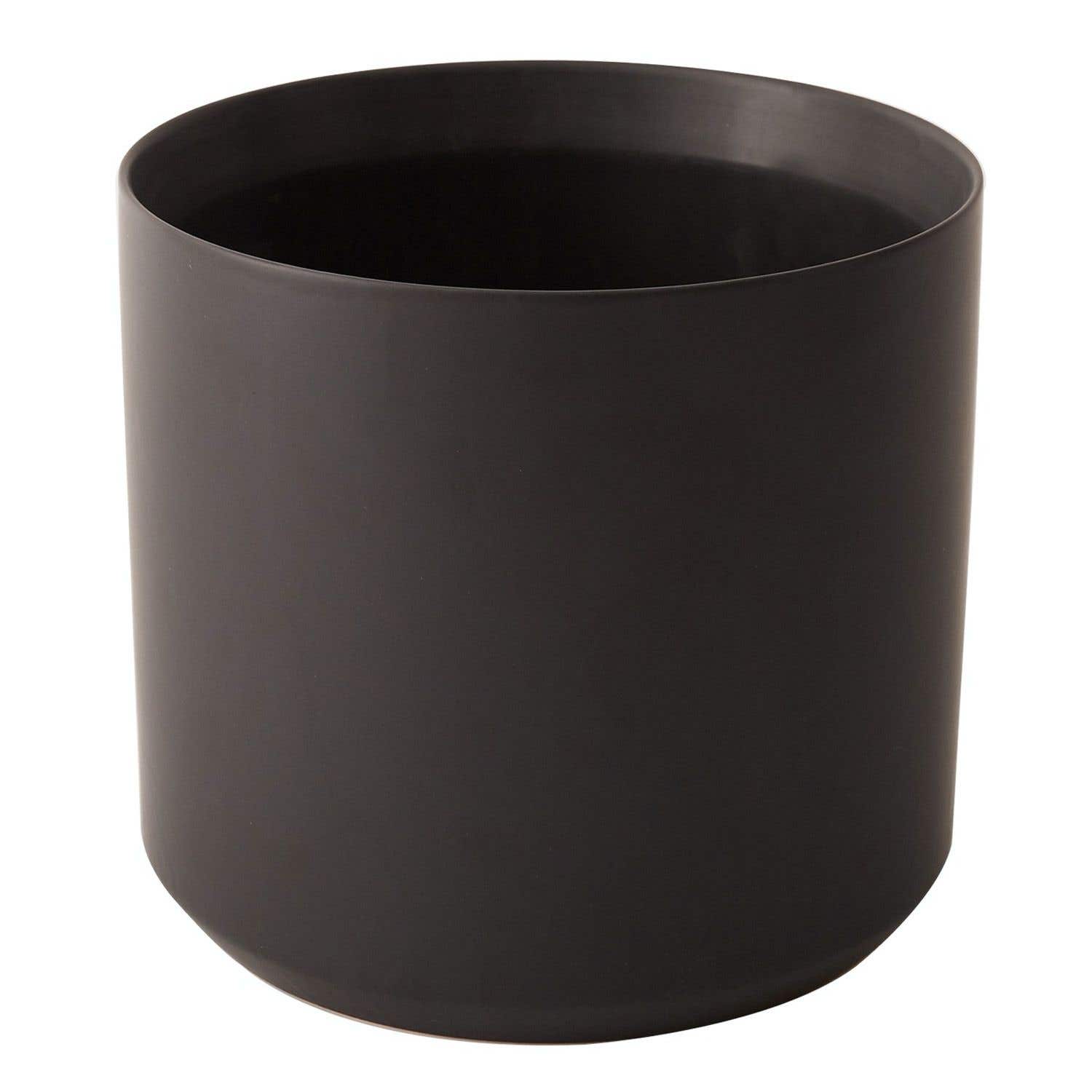 12 x 11.75 Kendal Black Ceramic Pot