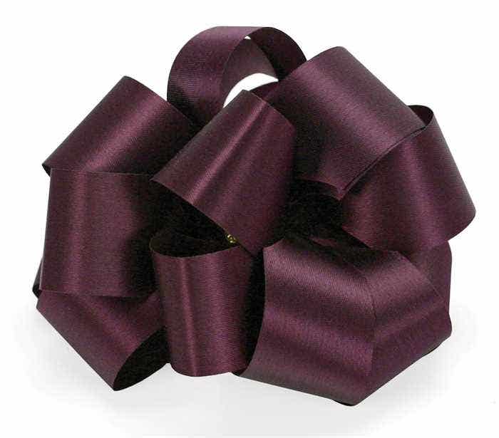 #9 Aubergin Purple Satin Ribbon, 100Yds