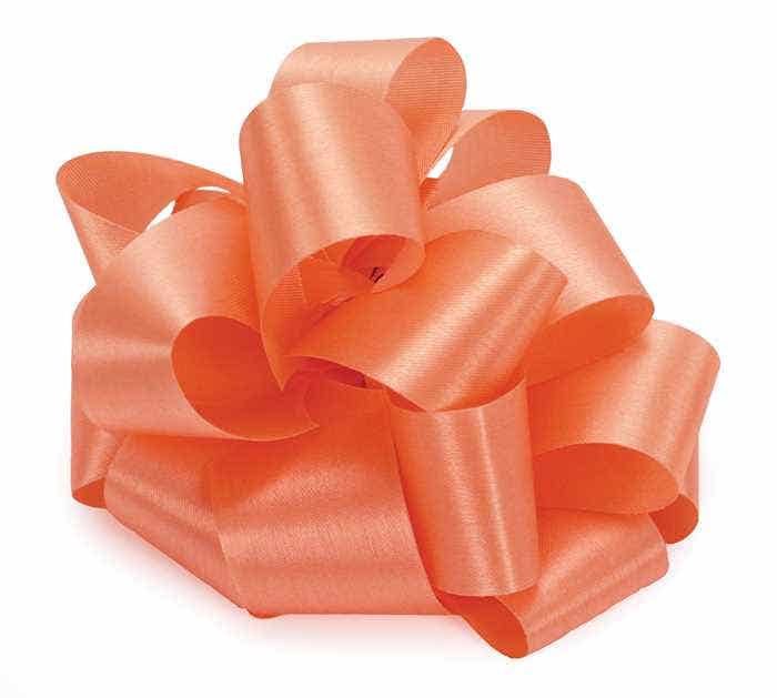 #3 Coral Orange Satin Ribbon, 100-Yards